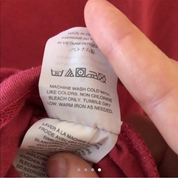 Jcrew dark rose tshirt blouse with tie at bottom - Picture 4 of 4